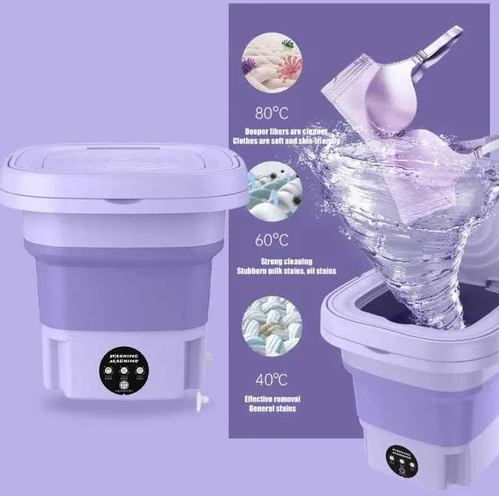 Mini maquina de lavar roupas dobrável portátil elétrica