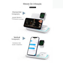 Carregador por indução 3 em 1 ultra rápido