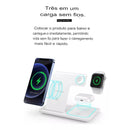 Carregador por indução 3 em 1 ultra rápido